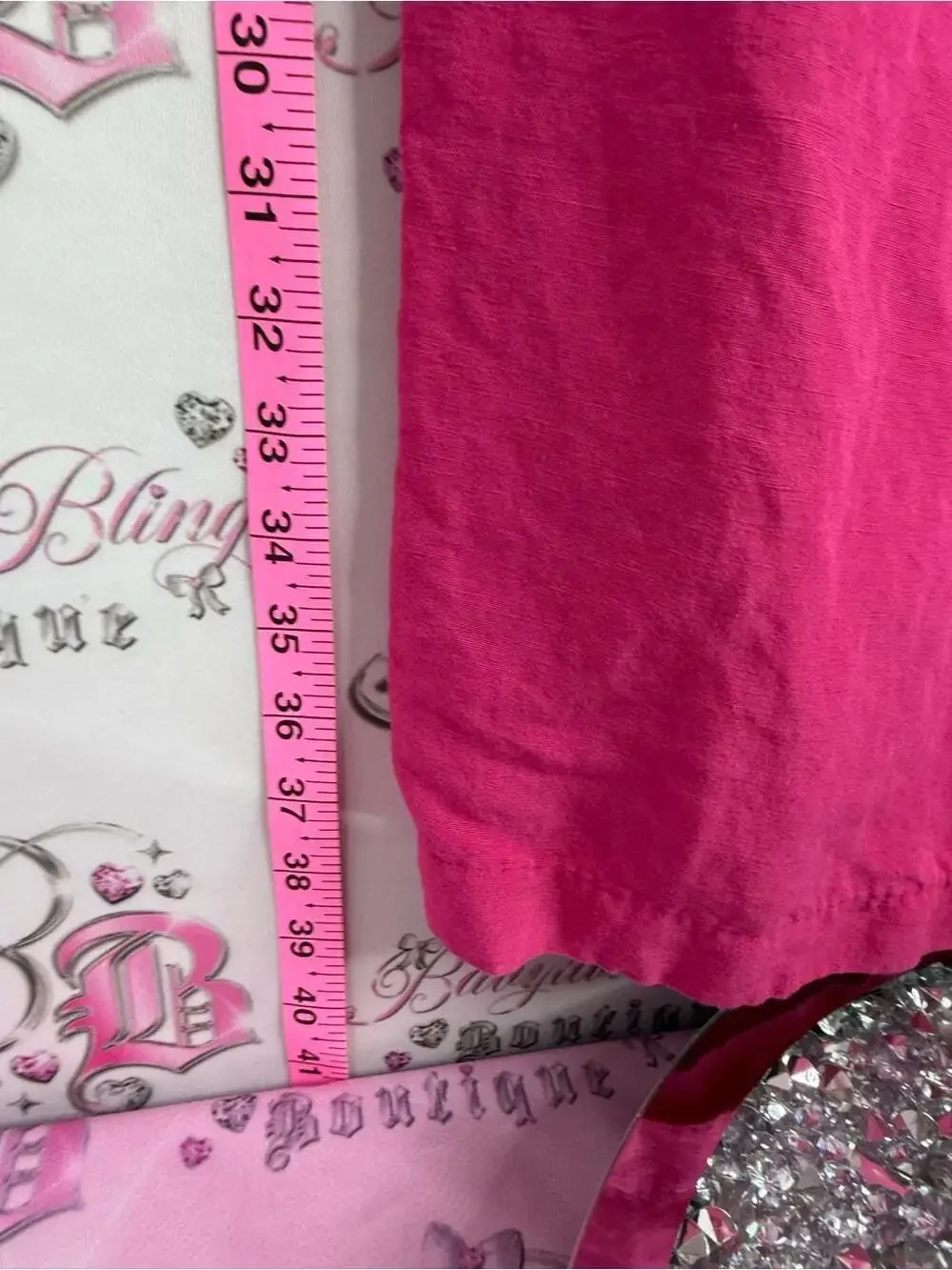 H&M linen pants pink bright Vibrant Fuchsia Maxi Skirt Pants